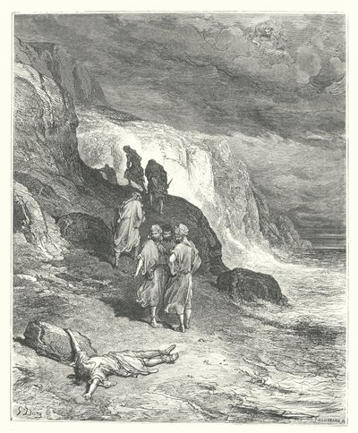 ラ・フォンテーヌの寓話ジュピターと旅人（エングレーヴィング） 作： Gustave Dore