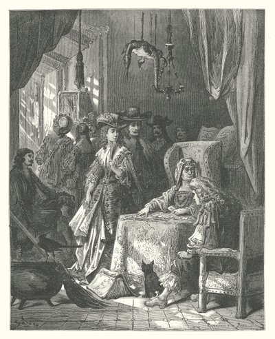 ラ・フォンテーヌの寓話占い師（エングレーヴィング） 作： Gustave Dore