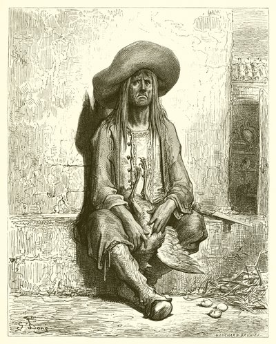 金の卵の鶏（ラフォンテーヌ） 作： Gustave Dore