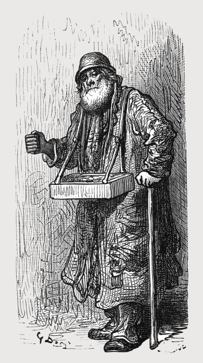 「マッチ売り」、1872年。 作： Gustave Dore