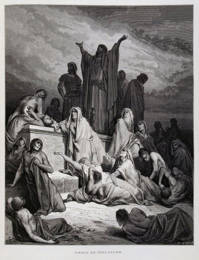 エルサレムを襲うペスト（ドーレ聖書より 作： Gustave Dore