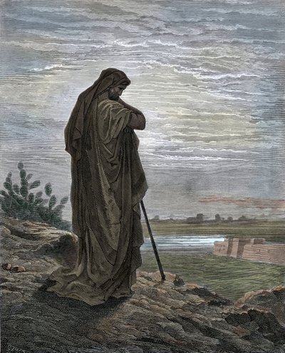 預言者アモス ギュスターヴ・ドーア（1832-1883）の「聖書」からのエングレーヴィング 作： Gustave Dore