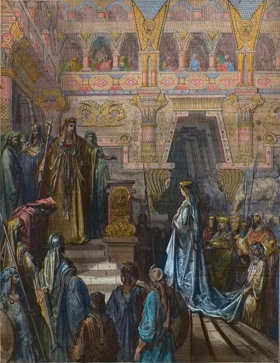 ソロモンの前のシバの女王 ギュスターヴ・ドーアの版画版 作： Gustave Dore