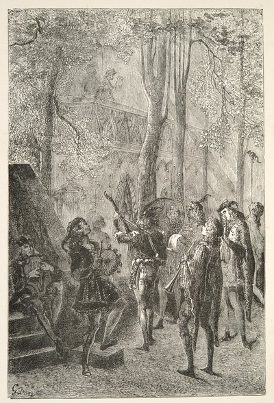 チャールズヘンリーハンソン著、アーサー王の日々の物語からのガレス卿結婚の喜び、1898年 作： Gustave Dore