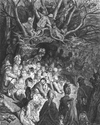 「川岸 - 木々の下」、1872年。 作： Gustave Dore