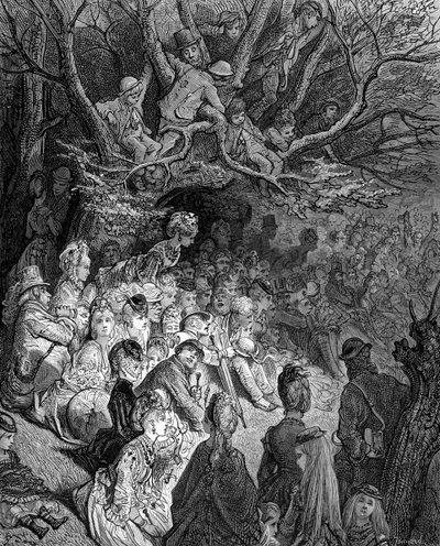 川岸-ギュスターヴ・ドレ作の木の下 作： Gustave Dore