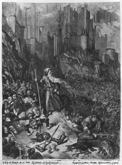 放浪のユダヤ人、フェリックスジャンゴシャール（1825-72）によって彫刻 作： Gustave Dore
