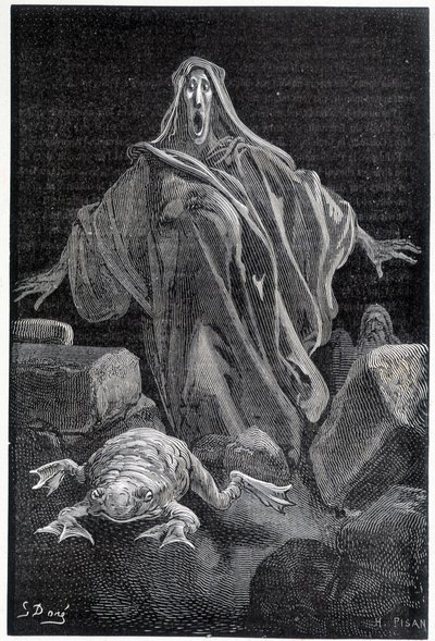 警報が鳴った-ギュスターヴ・ドレの恐怖のイラスト、エングレーヴィング 作： Gustave Dore