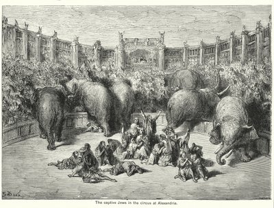 アレクサンドリアのサーカスで捕らえられたユダヤ人（彫像） 作： Gustave Dore