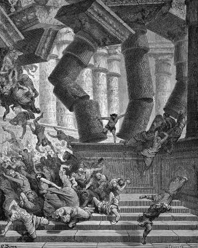サムソンの死 - 聖書 作： Gustave Dore