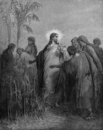 安息日にトウモロコシを摘む弟子たち 作： Gustave Dore