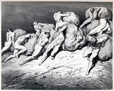 買いだめと浪費家、1857年。 作： Gustave Dore