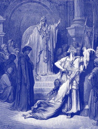 ソロモンの裁き - 聖書 作： Gustave Dore