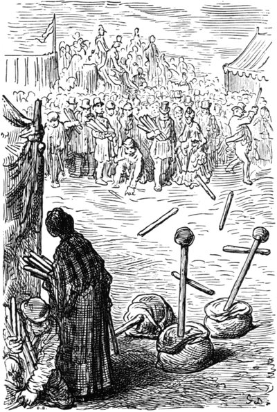 「スリースティックス・ア・ペニー」、1872年。 作： Gustave Dore