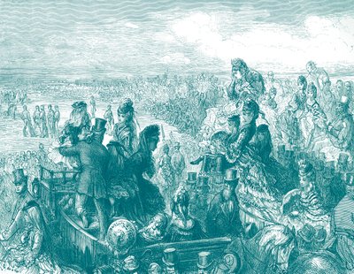 ヴィクトリア朝のロンドン-ロードのクリケット場（ドレ作 作： Gustave Dore