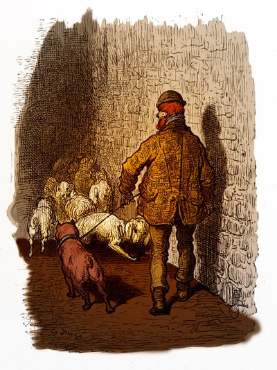 ギュスターヴドレによるビクトリア朝のロンドンドックの彫刻 作： Gustave Dore