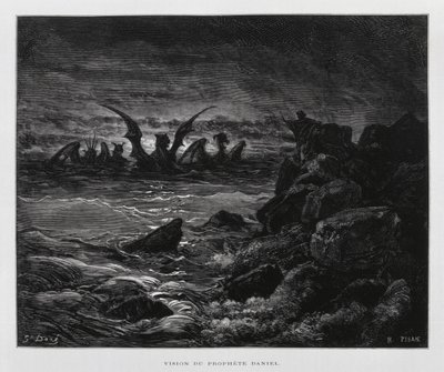 預言者ダニエルの幻視、ドーレ聖書からの挿絵 作： Gustave Dore