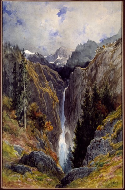 リスの谷の地獄の滝。ギュスターヴ・ドーア（1832-1883）の絵画 作： Gustave Dore
