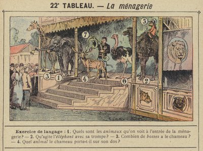 La menagerie（カラーリトグラフ 作： Gustave Fraipont