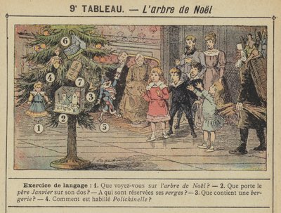 クリスマスツリー（カラーリトグラフ 作： Gustave Fraipont