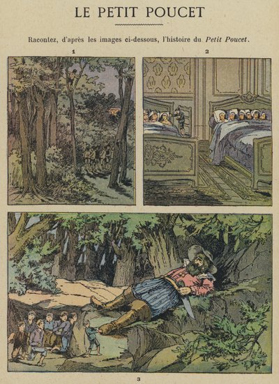 Le Petit Poucet（カラーリトグラフ 作： Gustave Fraipont