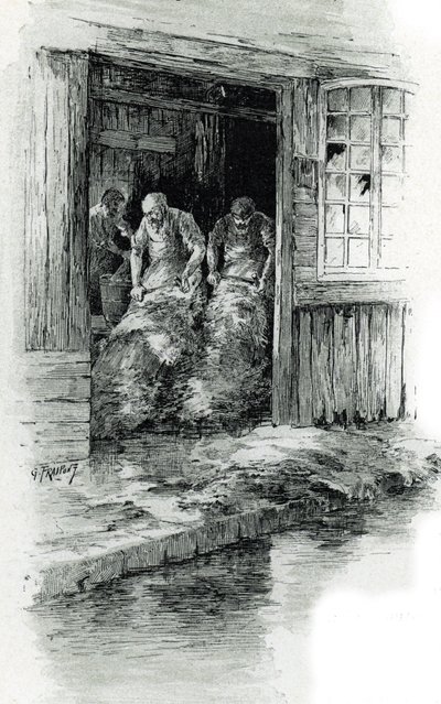 パリの Megissiers de la rue des gobelins (パリの rue des Gobelins で革や動物の皮を加工するタンナー) 作： Gustave Fraipont