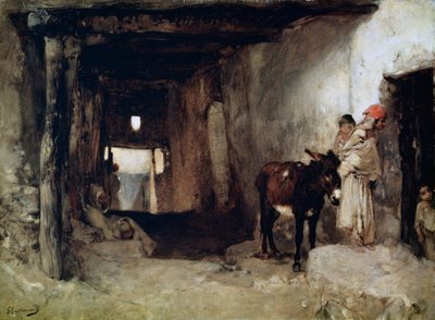 サハラの家、1880年代。 作： Gustave Guillaumet