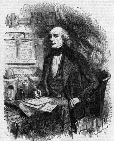 フランスの医師・化学者Mathieu Jose Bonaventure Orfila (1787-1853)の肖像。ギュスターヴ・ジャネによるエングレーヴィング 作： Gustave Janet