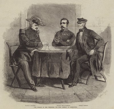 セバストポルへの最終攻撃に先立つ戦争評議会 作： Gustave Janet
