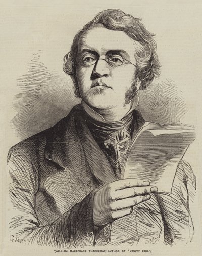 William Makepeace Thackeray、Vanity Fairの著者 作： Gustave Janet