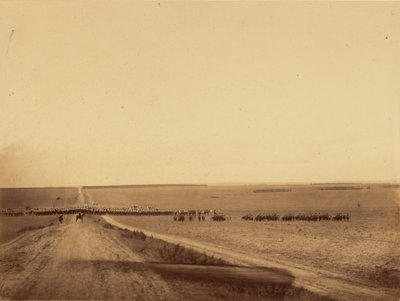 [騎兵作戦、キャンプ・ド・シャロン]。 作： Gustave Le Gray