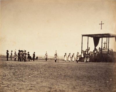 Camp de Chalons でのミサ、1857 年。 作： Gustave Le Gray