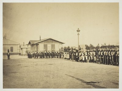 軽歩兵の兵士、キャンプ・ド・シャロン 作： Gustave Le Gray