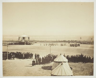 ミサ、カンプ・ド・シャロン、1857年。 作： Gustave Le Gray
