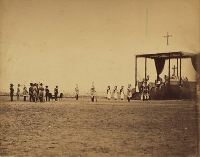 [シャロン収容所における皇帝臨席の軍事ミサ（Le messe militaire...Camp de Chalons...presence de l