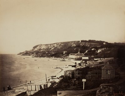 デュモン浴場のあるサンタドレスのビーチ 作： Gustave Le Gray