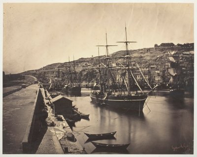 セット・メディテラネ港とセット・メディテラネの港と市、1857年。 作： Gustave Le Gray