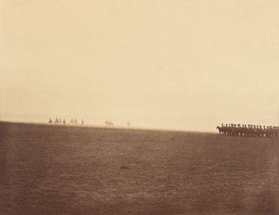 [水平線上の軍隊］ 作： Gustave Le Gray