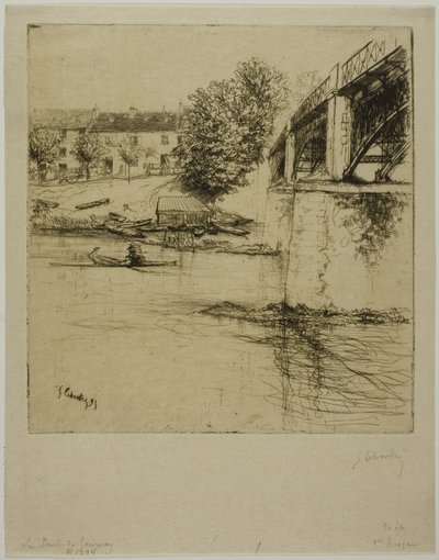 グルネーの橋、横から 作： Gustave Leheutre