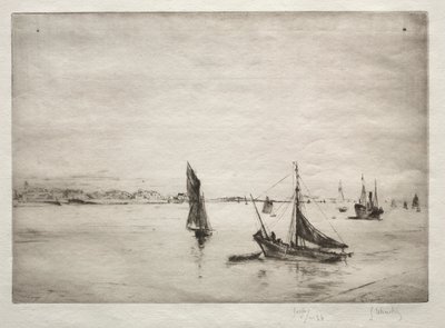 ラロシェルの道路。 作： Gustave Leheutre