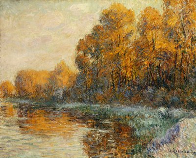 秋の川の端。 1912年秋のリバーサイド 作： Gustave Loiseau