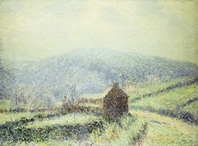 フィニステーレウエルゴートのホアフロスト。 Gelee Blanche au Houelgouat Finistere、1903 作： Gustave Loiseau