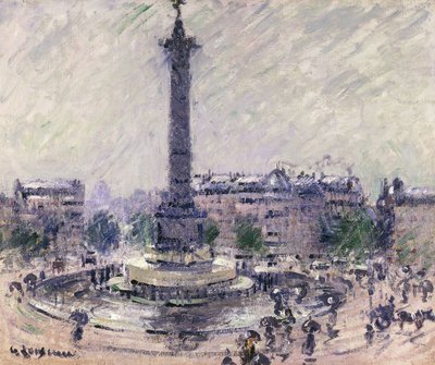 パリ、バスティーユ広場、1922年頃 作： Gustave Loiseau