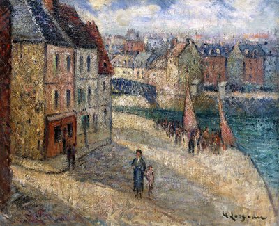 ディエップの埠頭、 作： Gustave Loiseau