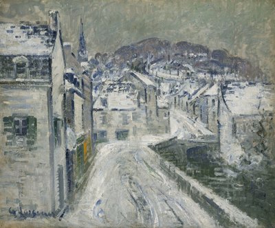 ポンタヴンの雪;ネイジュアポンタヴェン、1922年 作： Gustave Loiseau