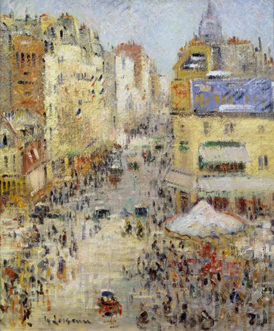 1925年7月14日、パリ、クリニャンクール通り 作： Gustave Loiseau
