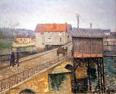 モレの橋」（油彩・キャンバス） 作： Gustave Loiseau