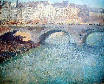 ポンヌフの眺め（油彩・キャンバス） 作： Gustave Loiseau