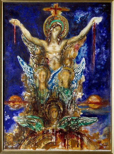 ギュスターヴ・モローによるコルコバードのキリスト像水彩画 作： Gustave Moreau