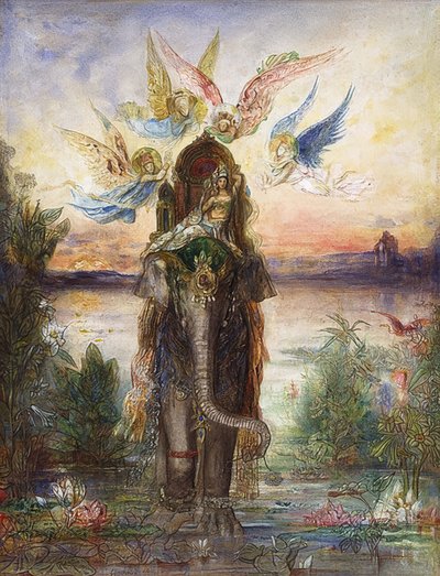 Der Heilige Elefant（ペリ）。 1882 作： Gustave Moreau